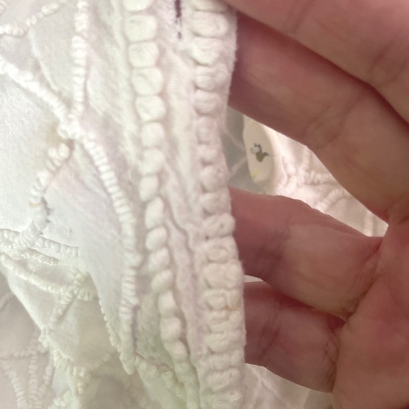 Vintage Linda Chapman White Cotton Button Front‎ Cardigan Top M - Picture 7 of 10